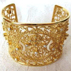RARE! Isharya 18k gold plated filigree cuff